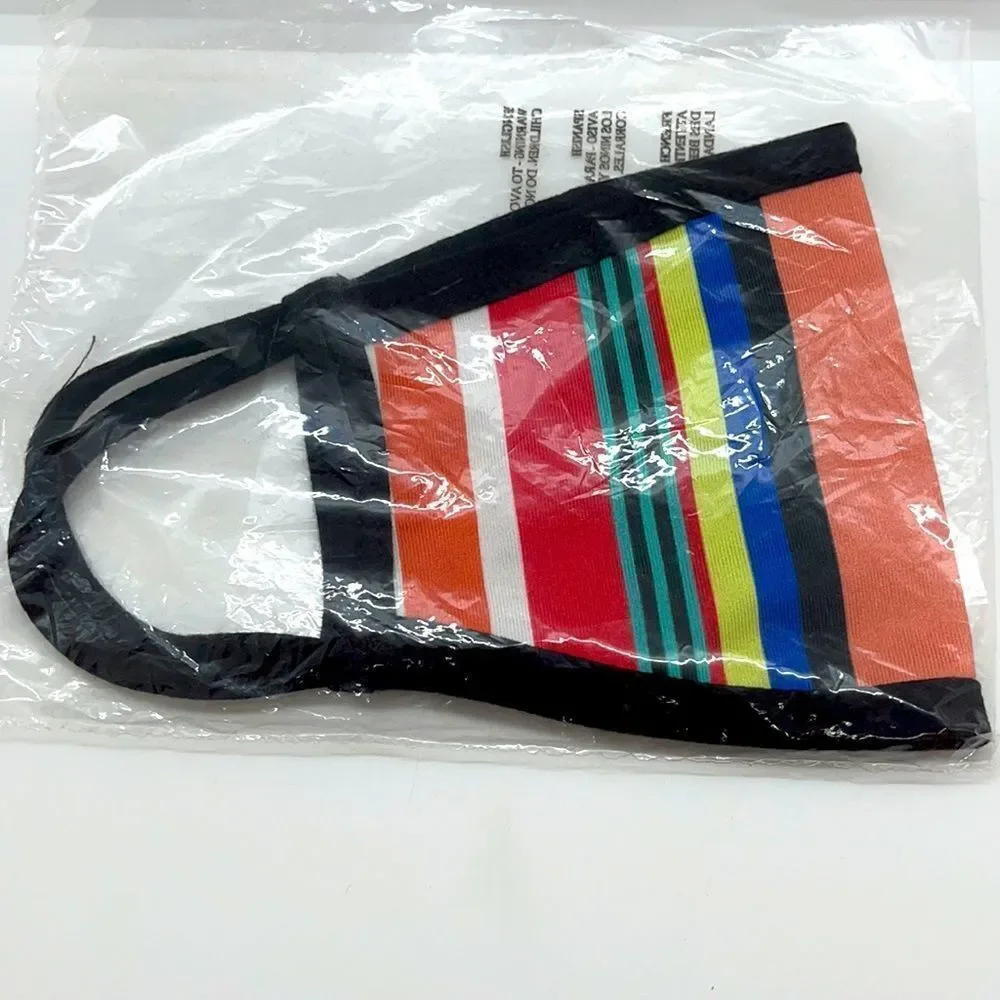 NWT Related Garments Striped Cotton Face Mask